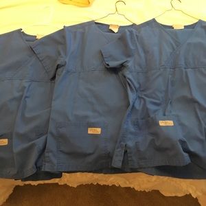 3 sets of royal blue urbane/landau scrubs