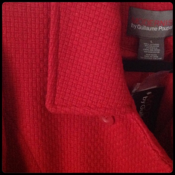 ✨🆕❤ ❄️NWT- TRUE RED WOOL BLEND PEACOAT❄️✨❤️ - Picture 3 of 4