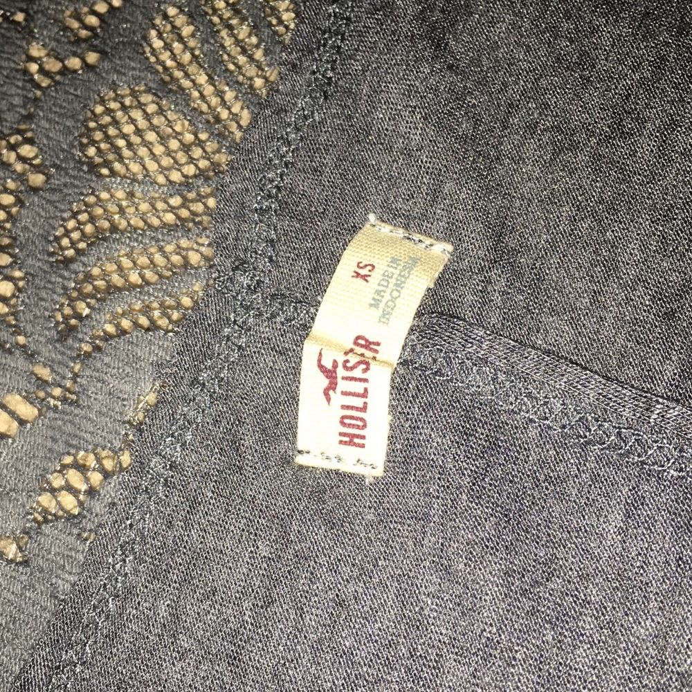 hollister long sleeve back laced top
