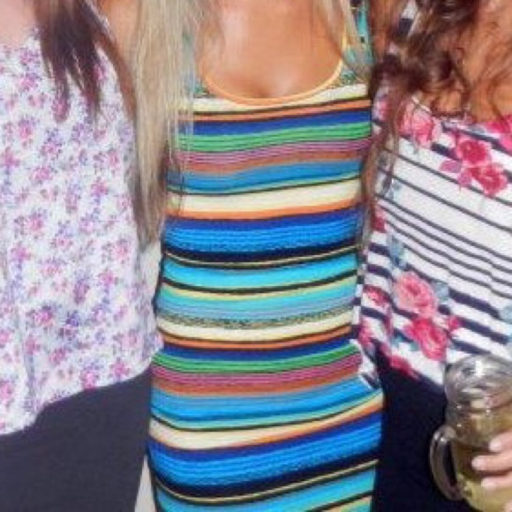 Colorful fitted dress