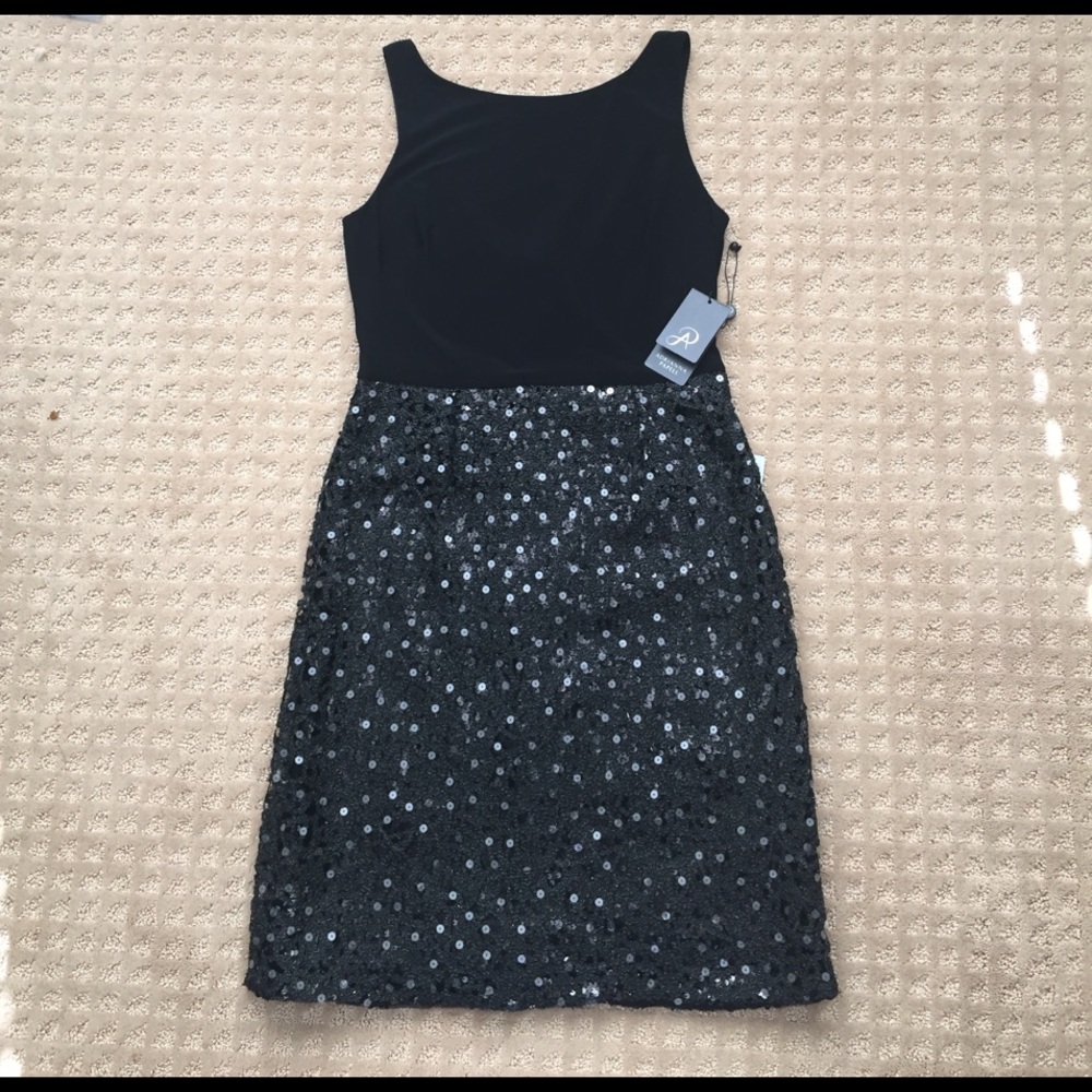 Adrianna Papell jersey and sequin dress