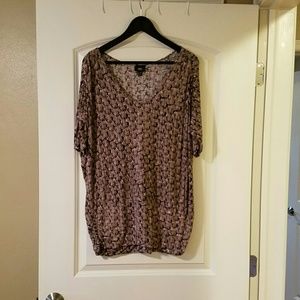 Grey and Black Shells Kimono-SleeveTunic