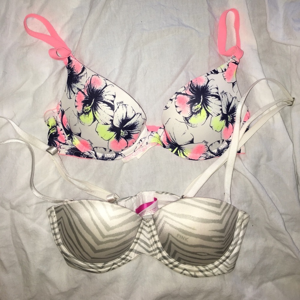 Victoria's Secret Pink bra bundle multi way pushup
