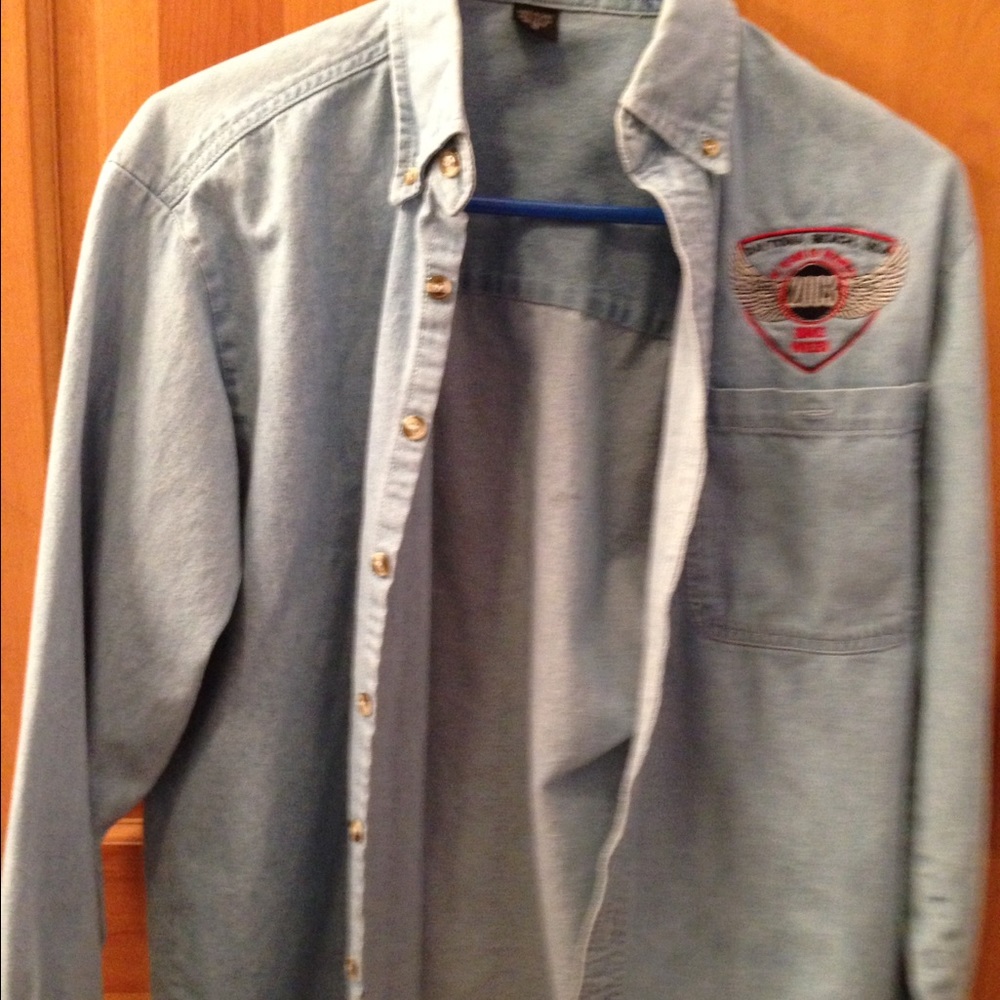 Harley Davidson long sleeved buttoned shirt