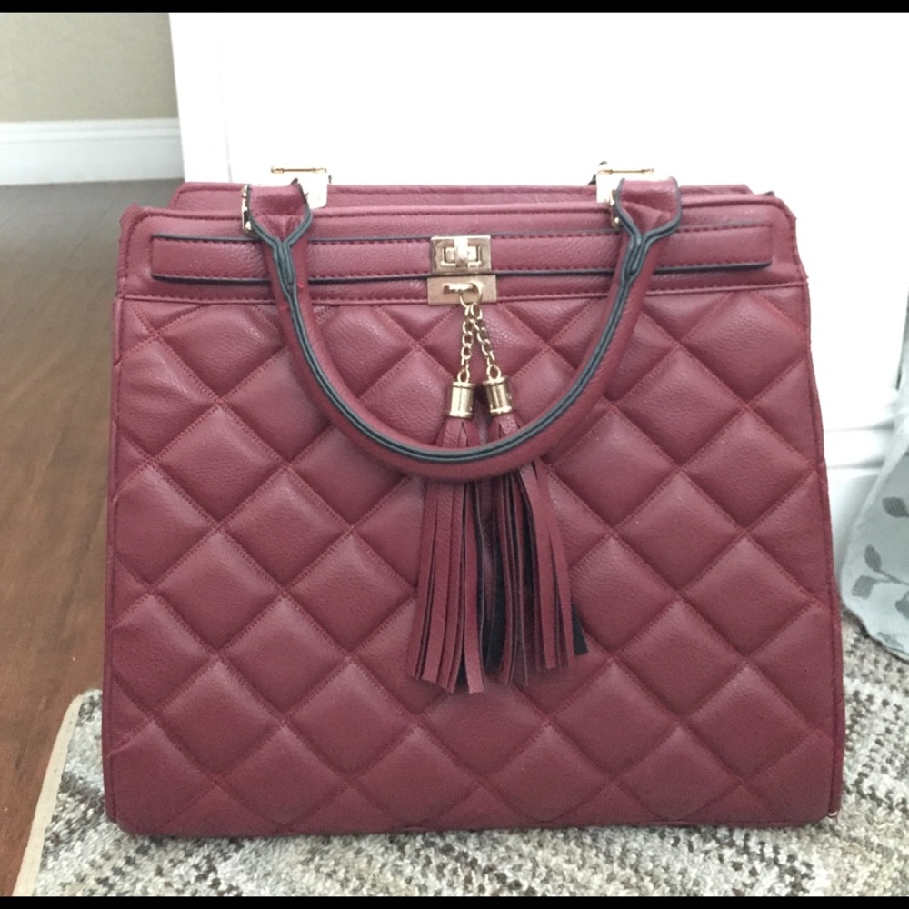 Burgundy bag