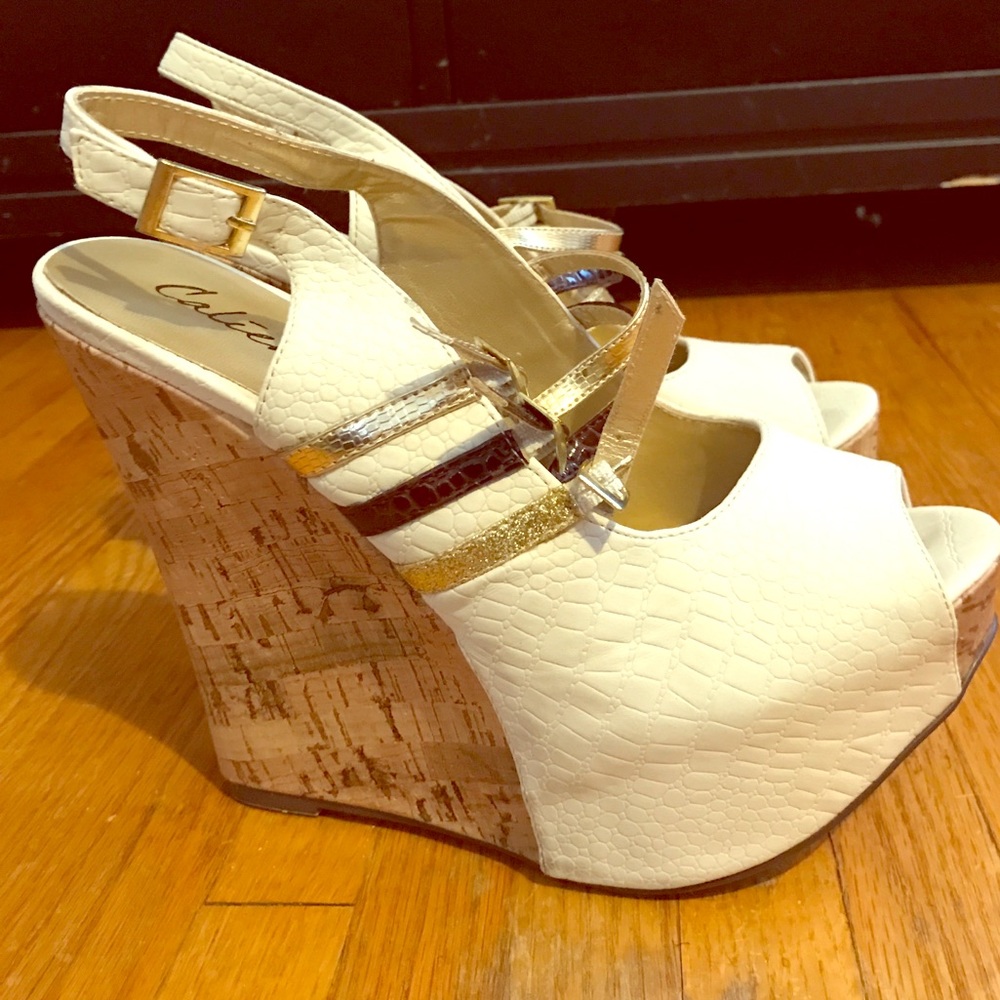 Cute white platforms