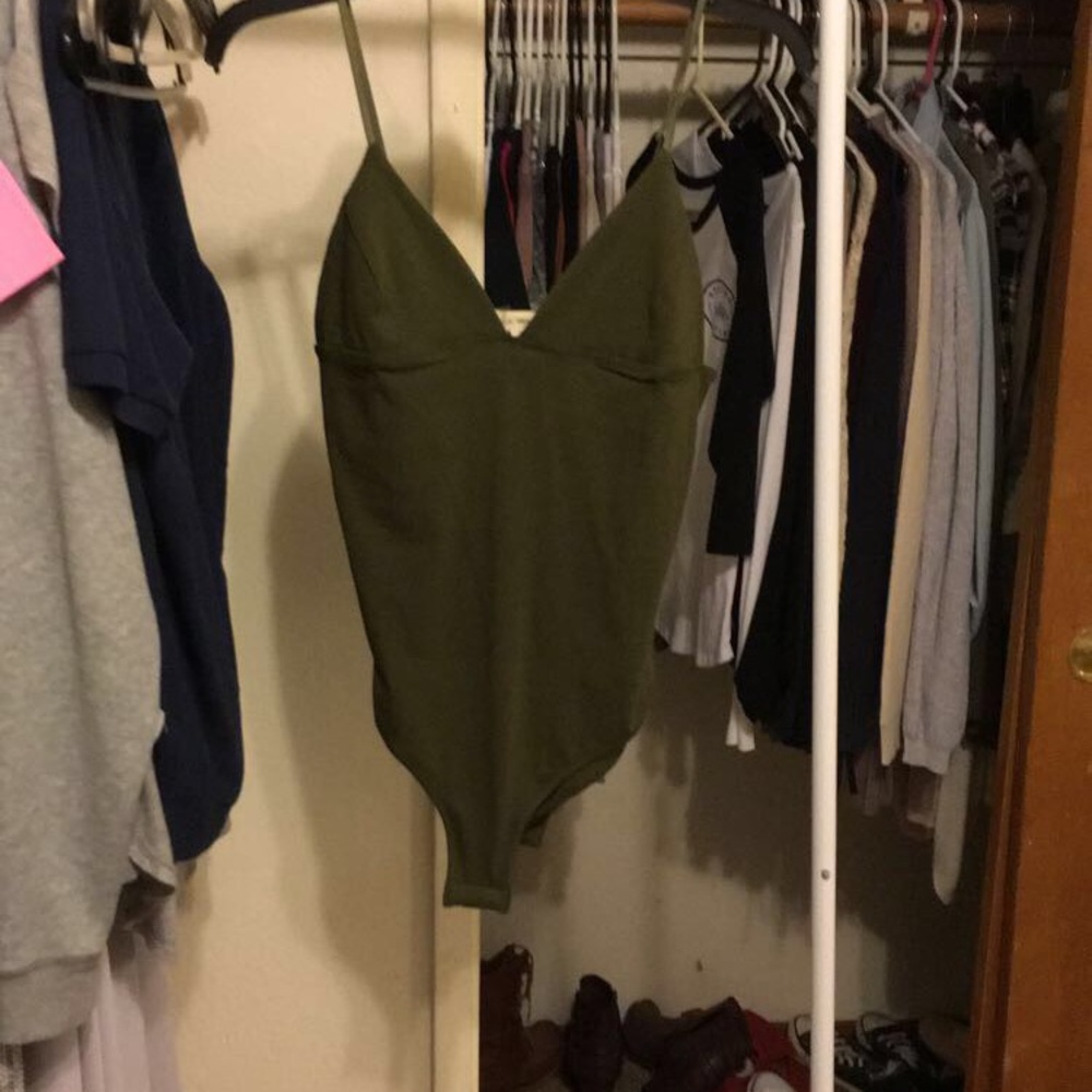 Olive green body suit