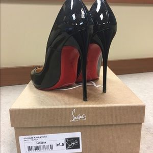Christian louboutin black pointed toe pumps