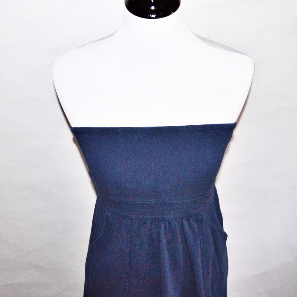 Navy J. Crew Strapless Dress - Picture 4 of 7