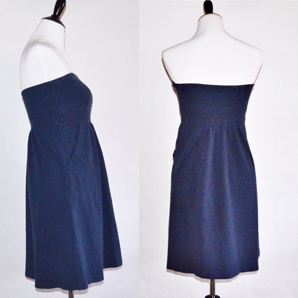 Navy J. Crew Strapless Dress - Picture 3 of 7