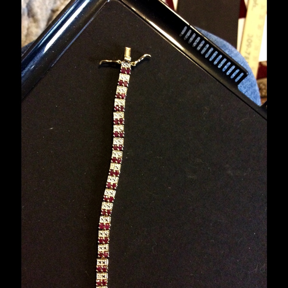 Ruby and diamond bracelet