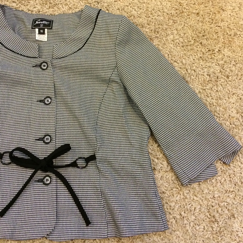 Patterned Padded Suit Blazer