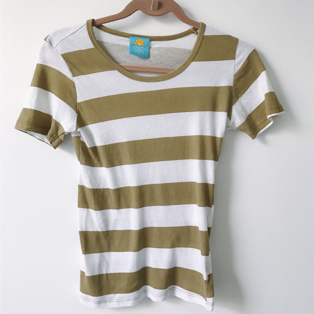 C&C California Tan Striped TShirt