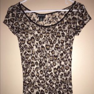 lace cheetah print tight top