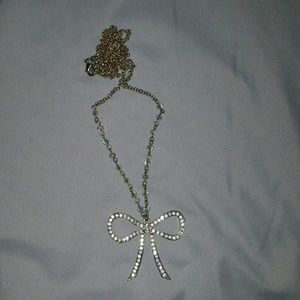 LOFT Gold Bow necklace