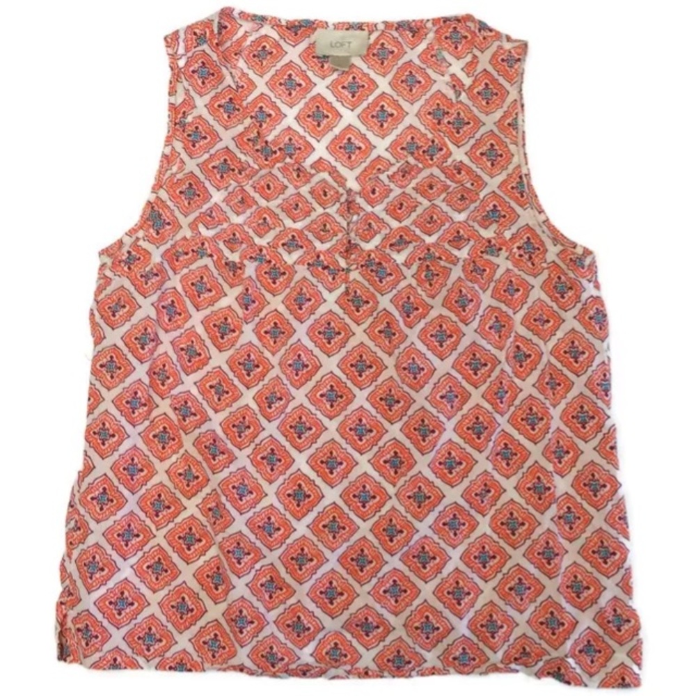 *SOLD*Ann Taylor LOFT Multi Color Top Size M 100%