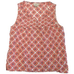 *SOLD*Ann Taylor LOFT Multi Color Top Size M 100%