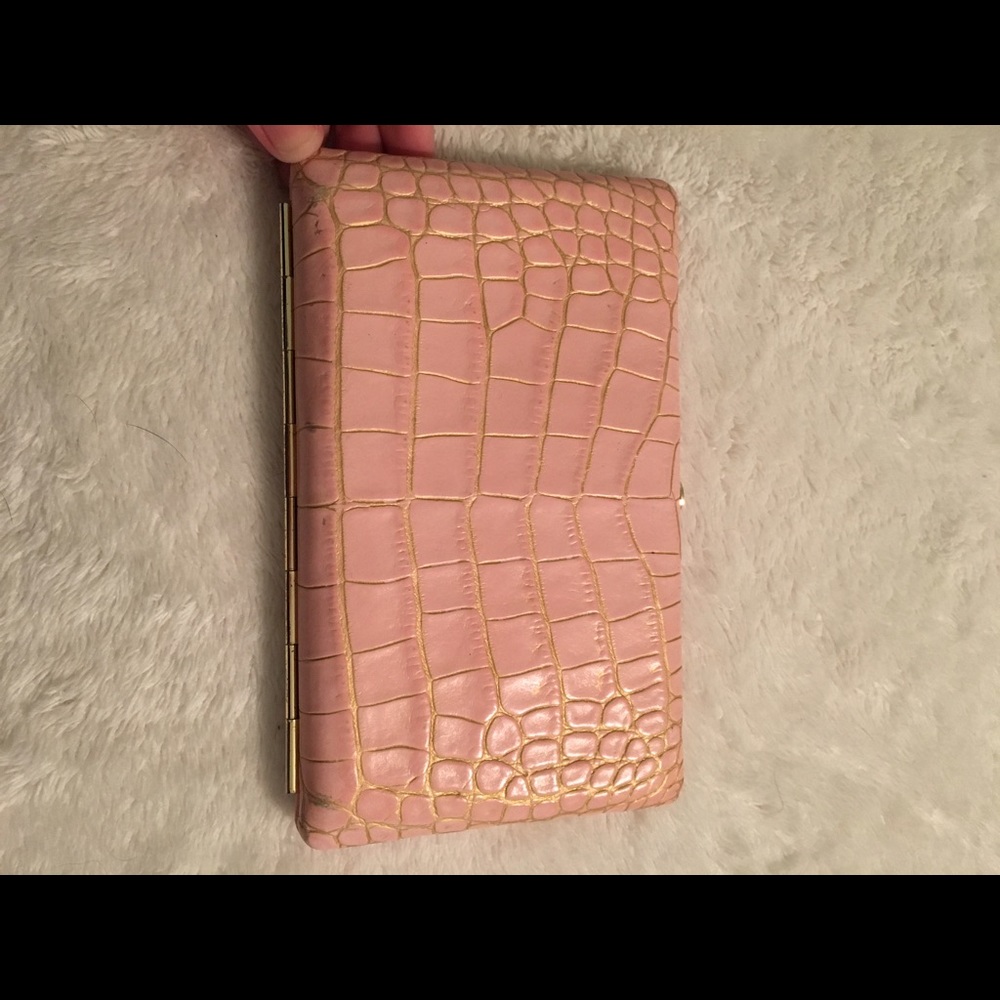 Light Pink Crocodile Abas Clutch Wallet