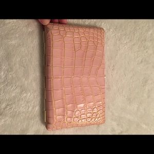 Light Pink Crocodile Abas Clutch Wallet