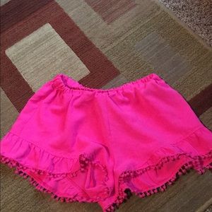 Hot pink Pom Pom shorts