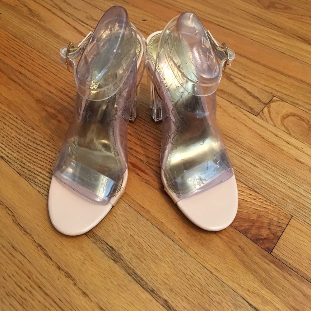 Liliana clear ankle strap heel