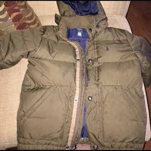 Boys Polo by Ralph Lauren Bubble Coat (olive)