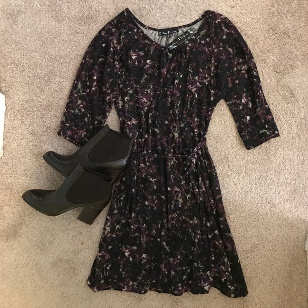 💜PURPLE PRINT DRESS