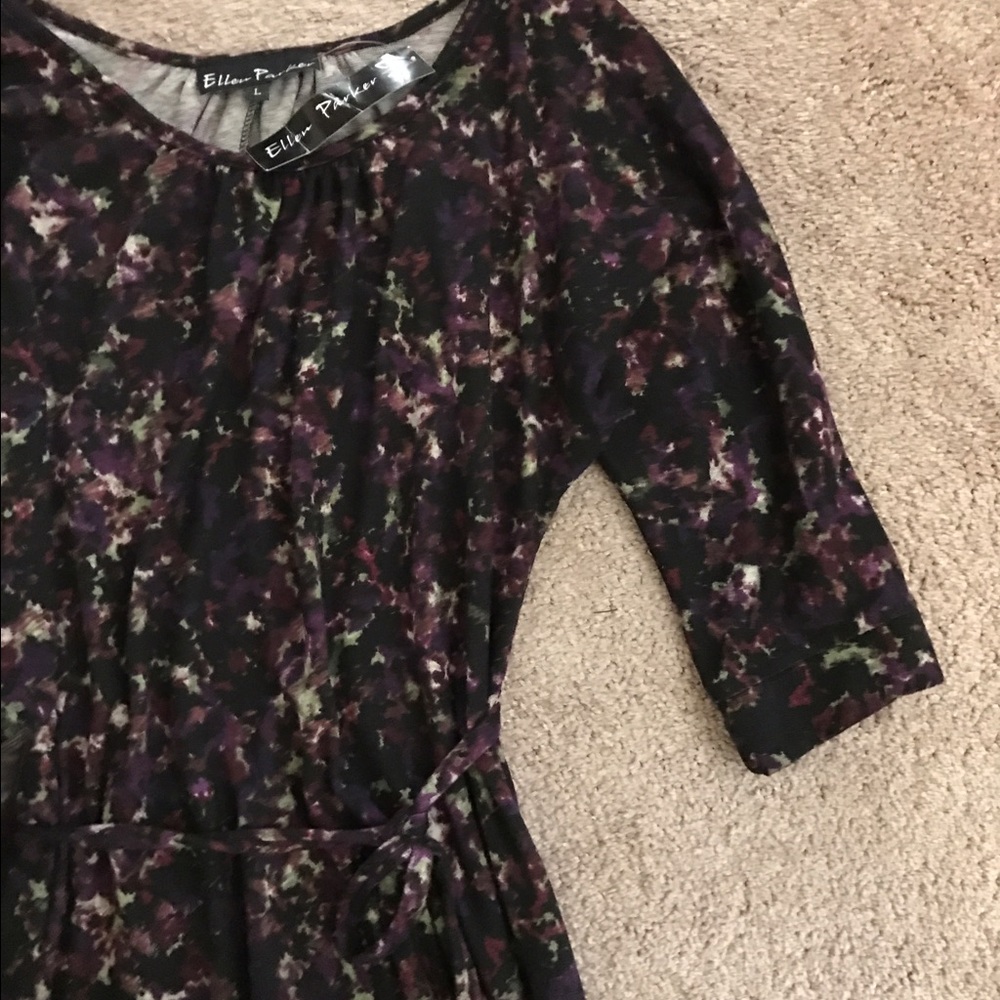 ๐PURPLE PRINT DRESS - Picture 3 of 8
