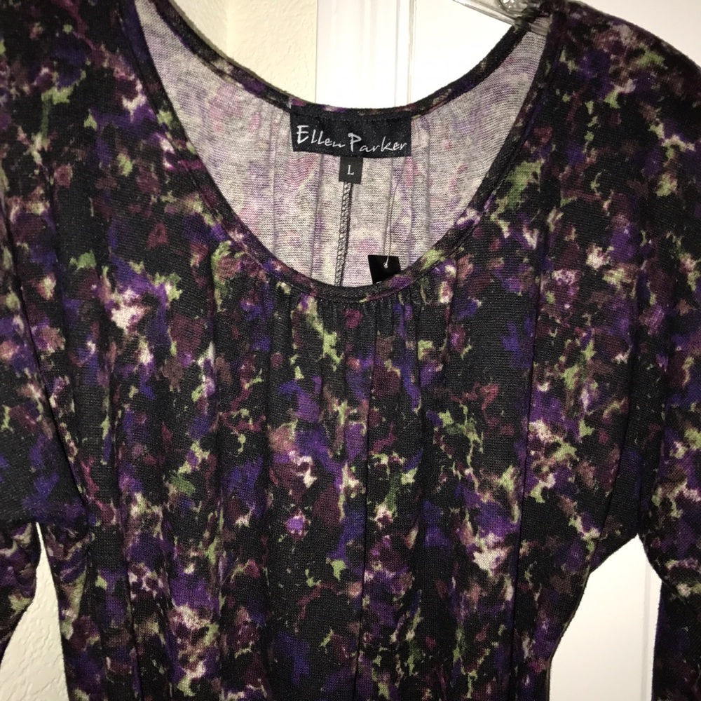 ๐PURPLE PRINT DRESS - Picture 4 of 8
