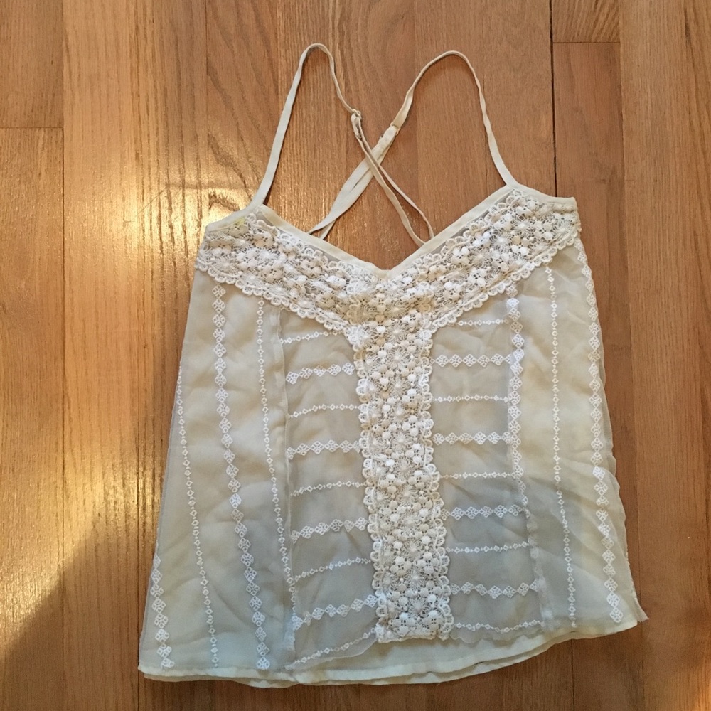 White spaghetti strap shirt