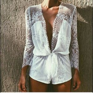 Quality White Lace Romper