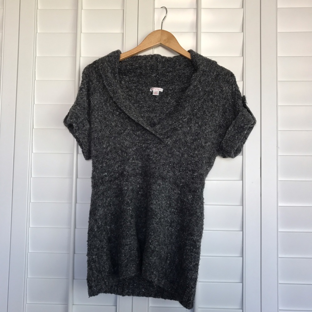 Short Sleeve Long Sweater