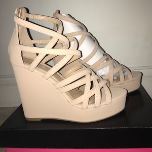 Strapy nude wedge from Charlotte Russe
