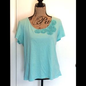 LANDS END ROSETTE TEE