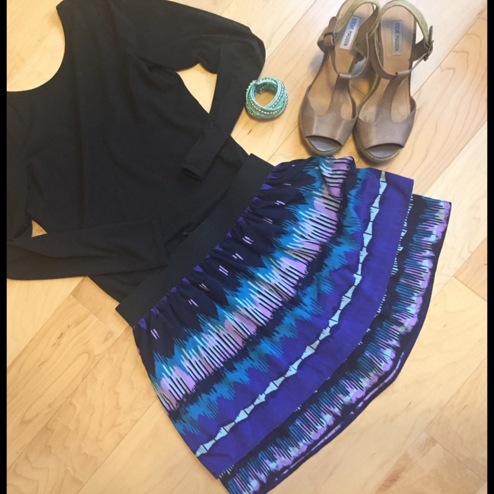 Lauren Conrad Printed Tier Mini Skirt