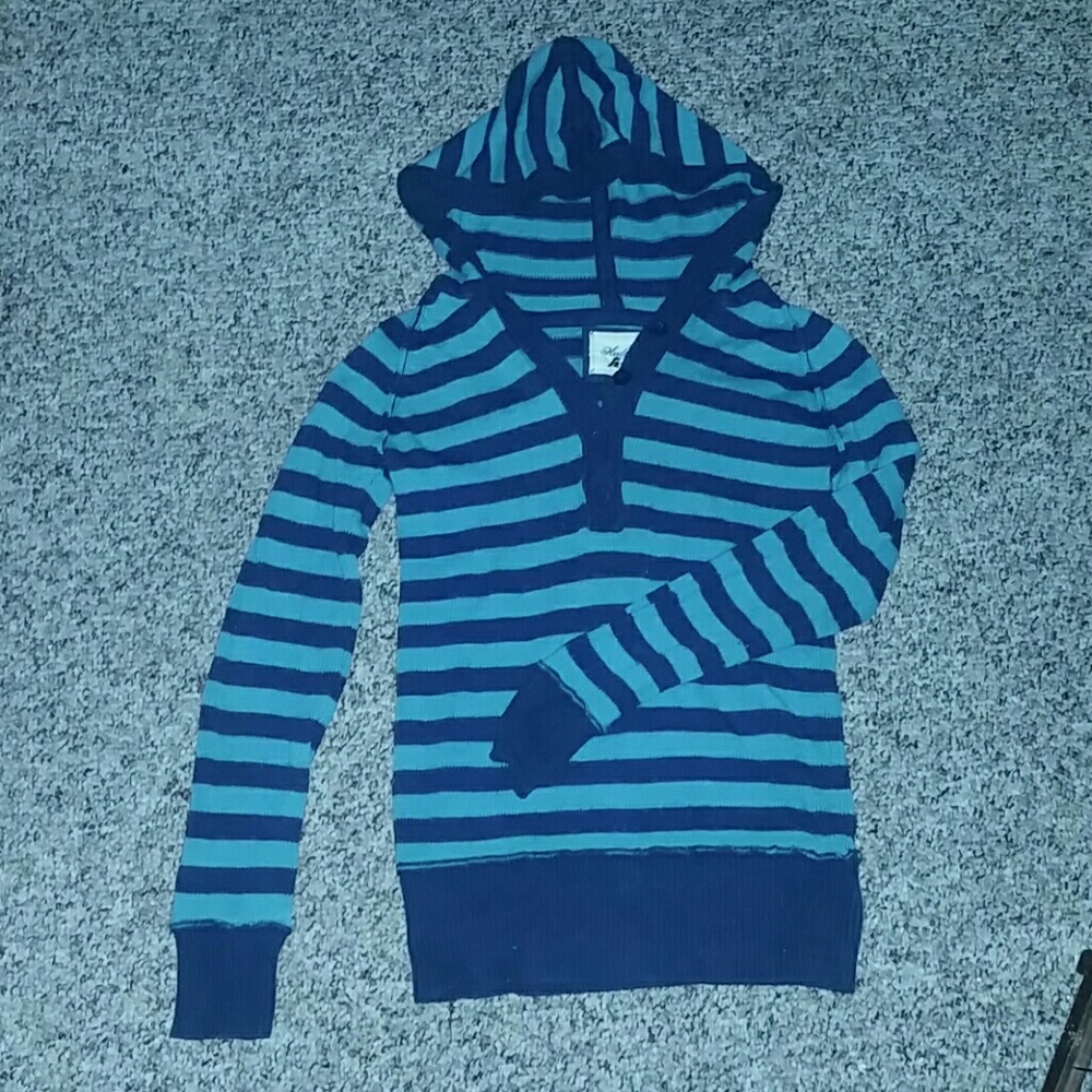 Striped Cardi-hoodie
