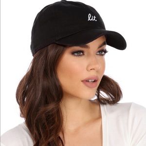 🎉Black "Lit" hat