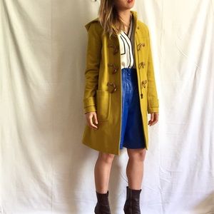 J. Crew Duffle Toggle Chartreuse Hooded coat
