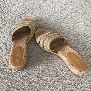 Eric Javitz cork wedge sandal. Worn twice!
