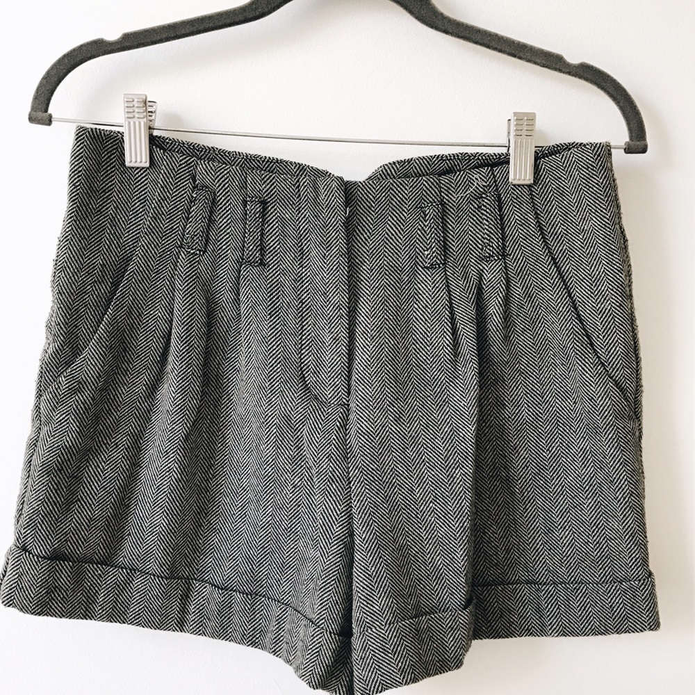 Forever 21  Black and Grey Tweed Shorts