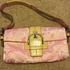Pink authentic coach purse