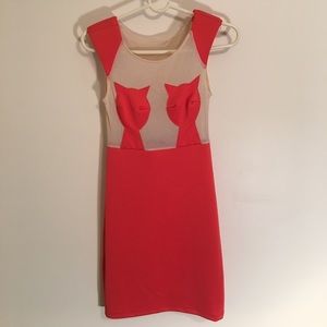 SHEER MESH CAT DRESS