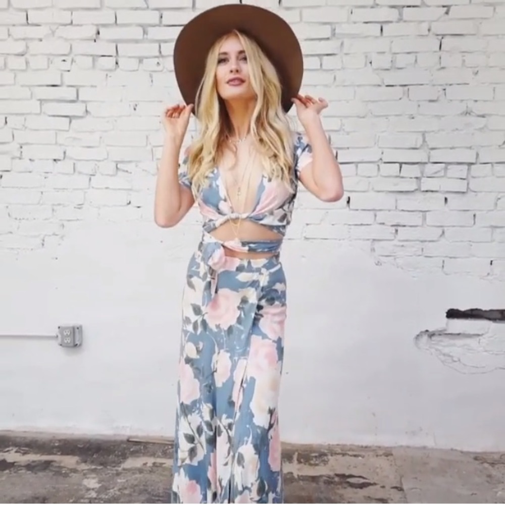 American Threads wrap long dress set