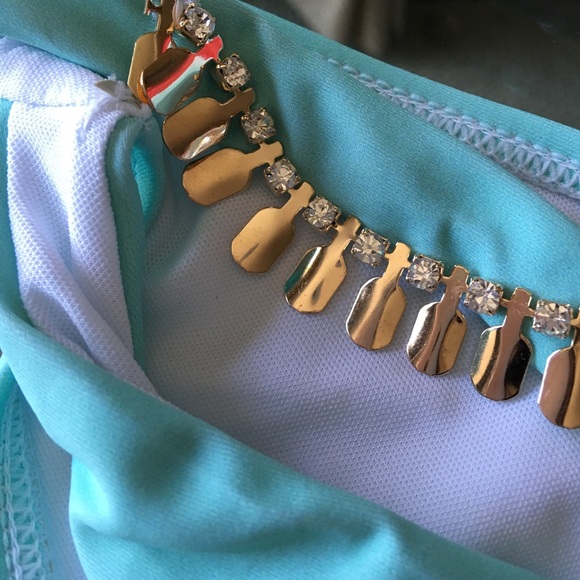 ✨HP!✨🐠Mint Green Ombre Sexy Shell Bikini Set🐠 - Picture 5 of 8