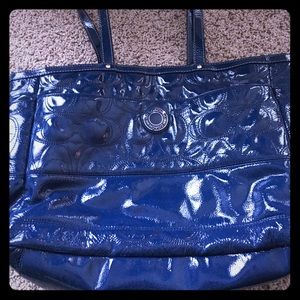 Beautiful authentic navy Coach diaper bag!