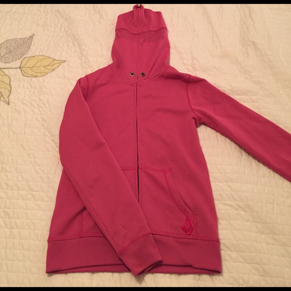 Pink Volcom Zip Hoodie