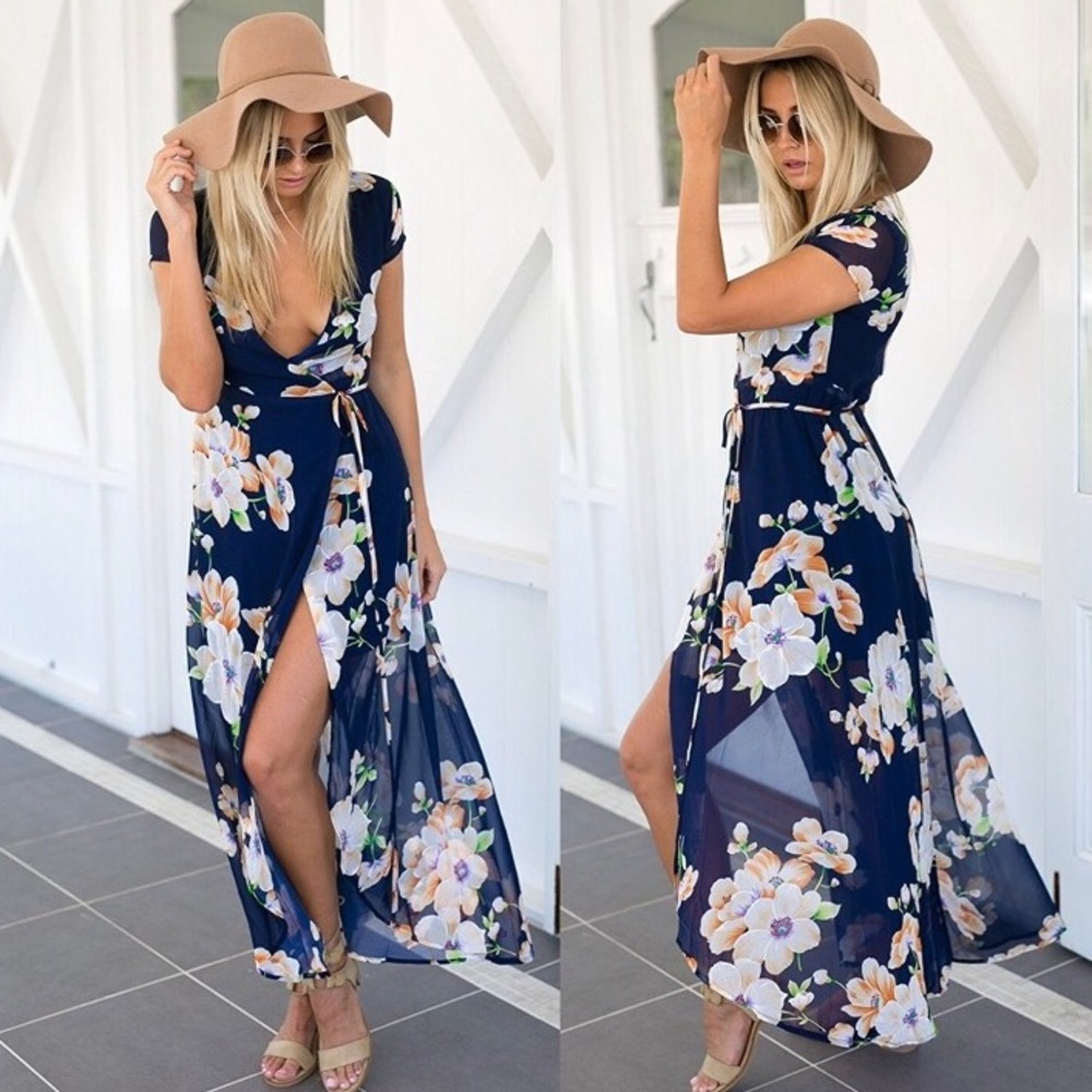 Floral Wrap Dress