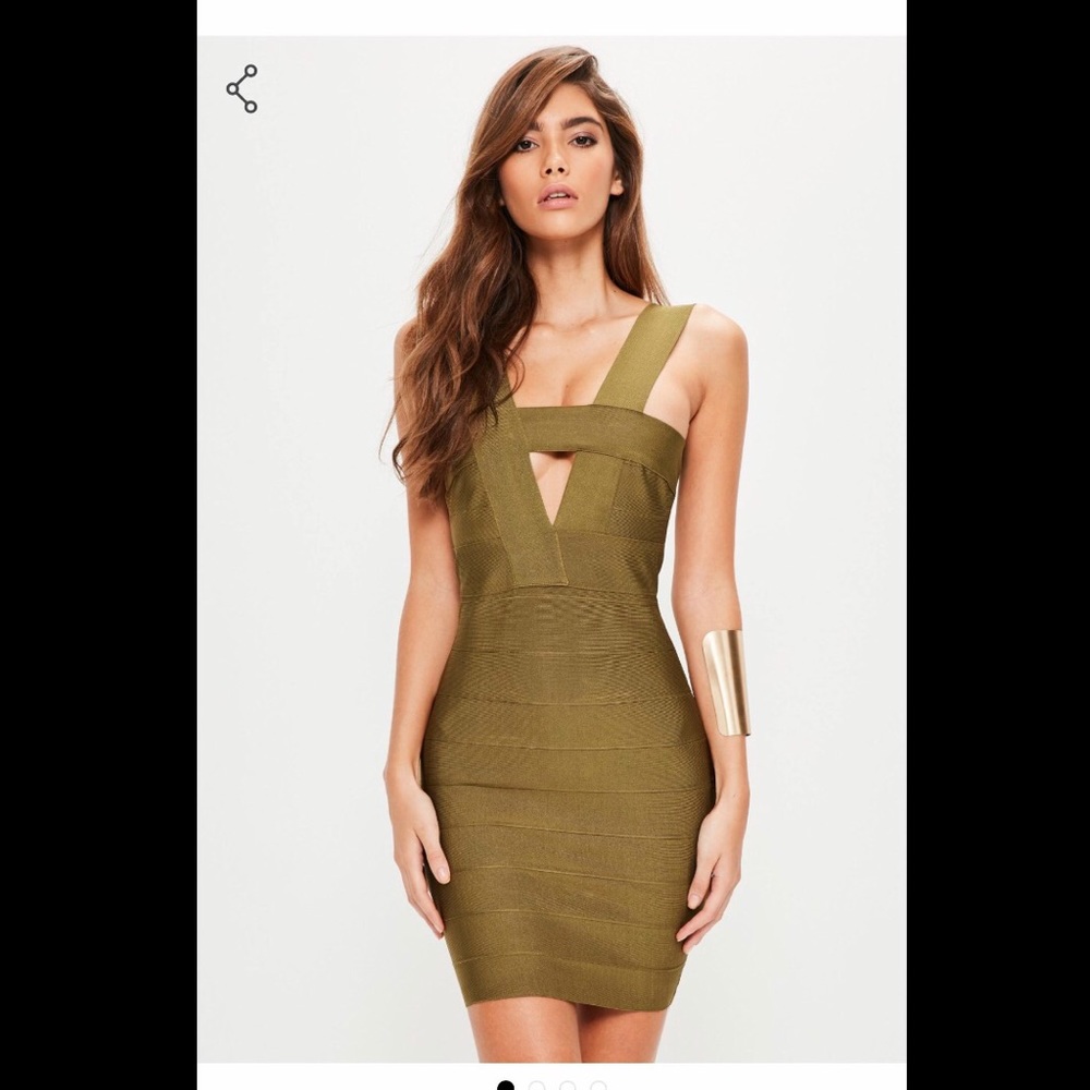 Green bandage dress