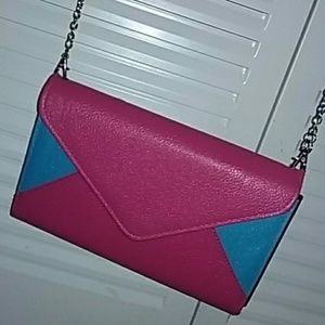 Very Beautiful Chic Pink and Blue Purse.