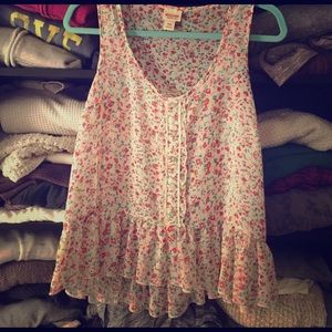 Mossimo sheer flowered tank